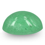 2.38-Carat Natural & Untreated Light Green Cabochon-Cut Emerald