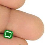 0.76-Carat Octagonal-Cut Natural Royal Green Colombian Emerald