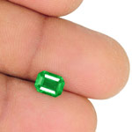 0.93-Carat Eye-Clean Lively Intense Green Emerald from Colombia