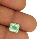 3.22-Carat Octagon-Cut Natural Light Green Emerald from Colombia