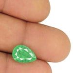 3.19-Carat Pear-Shaped Intense Green Emerald from Colombia