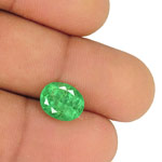 3.20-Carat Lively Green Oval-Cut Natural Emerald from Colombia