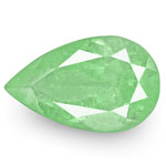 3.91-Carat Pear-Shaped Yellowish Green Emerald from Colombia