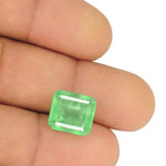 7.93-Carat Octagon-Cut Pastel Green Emerald from Colombia