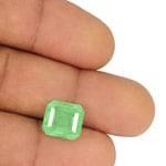 4.73-Carat Natural Bluish Green Octagon-Cut Colombian Emerald