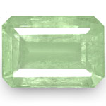 6.15-Carat Pale Green Octagon-Cut Emerald from Colombia