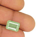 6.15-Carat Pale Green Octagon-Cut Emerald from Colombia