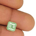 3.04-Carat Octagonal-Cut Lustrous Bluish Green Colombian Emerald