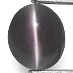 0.72-Carat Dark Green Alexandrite Cat's Eye (40% Color-Change)