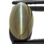 3.93-Carat Gorgeous Silver Grey Chrysoberyl Cat's Eye