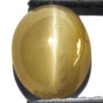 1.68-Carat Rare Yellow Chrysoberyl Cat's Eye (with 4-Ray Star)