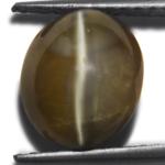 5.06-Carat Chrysoberyl Cat's Eye with 4-Ray Star