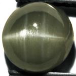 2.94-Carat Unique Dark Green Chrysoberyl Cat's Eye