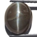 5.46-Carat Grey Chrysoberyl Cat's Eye from Madagascar