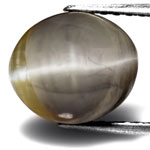 6.58-Carat Grey Chrysoberyl Cat's Eye from Sri Lanka