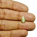 3.11-Carat Elegant Lemon Green Chrysoberyl Cat's Eye