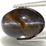 4.19-Carat Greenish Brownish Black Chrysoberyl Cat's Eye