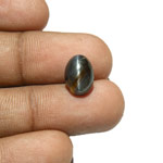 4.19-Carat Greenish Brownish Black Chrysoberyl Cat's Eye