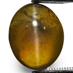 4.27-Carat Rare Honey Color Chrysoberyl Cat's Eye from Ceylon