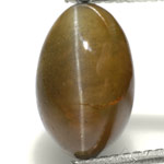 3.30-Carat Brownish Green Chrysoberyl Cat's Eye from Sri Lanka