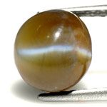 4.43-Carat Amazing Brownish Green Chrysoberyl Cat's Eye