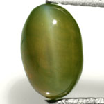 1.95-Carat Greenish Brown AIGS-Certified Chrysoberyl Cat's Eye