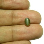 1.95-Carat Greenish Brown AIGS-Certified Chrysoberyl Cat's Eye