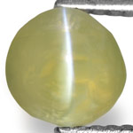 1.71-Carat Neon Yellowish Green Chrysoberyl Cat's Eye