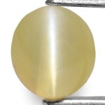 1.46-Carat Orangish Grey Chrysoberyl Cat's Eye from Madagascar