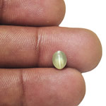 1.36-Carat VS-Clarity Soft Green Chrysoberyl Cat's Eye