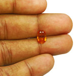 0.99-Carat Intense Orange Clinohumite from Tanzania