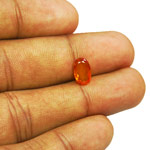 1.09-Carat Sparkling Fanta Orange Oval Cut Tanzanian Clinohumite