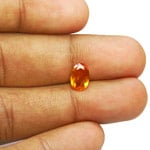 1.03-Carat Intense Orange Oval Cut Tanzanian Clinohumite