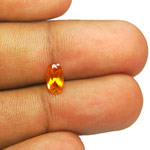 0.73-Carat Intense Orange Clinohumite from Mahenge, Tanzania