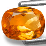 0.82-Carat Shimmering Vivid Orange Tanzanian Clinohumite