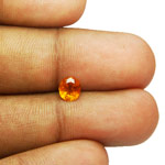 0.60-Carat Dark Orange Oval Cut Clinohumite from Tanzania