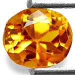 0.45-Carat High-Clarity Fiery Orange Tanzanian Clinohumite