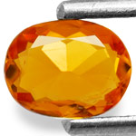 0.41-Carat Eye-Clean Deep Orange Clinohumite from Tanzania