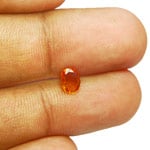 0.41-Carat Eye-Clean Deep Orange Clinohumite from Tanzania