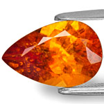 3.43-Carat Beautiful Deep Orange Pear-Shaped Clinohumite