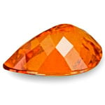 3.43-Carat Beautiful Deep Orange Pear-Shaped Clinohumite