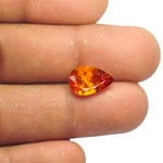 3.43-Carat Beautiful Deep Orange Pear-Shaped Clinohumite