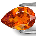 1.57-Carat Remarkable Dark Orange Pear-Shaped Clinohumite