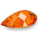 1.57-Carat Remarkable Dark Orange Pear-Shaped Clinohumite