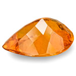 1.20-Carat Pear-Shaped Intense Orange Eye-Clean Clinohumite