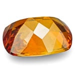 1.04-Carat Eye-Clean Intense Orange Cushion-Cut Clinohumite