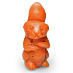 5.37-Carat Sculpture of Squirrel (Carved from Natural Coral)