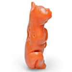 6.50-Carat Sculpture of Bear (Carved from Japanese Coral)