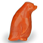 5.14-Carat Sculpture of Penguin (Carved from Japanese Coral)