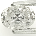 0.71-Carat F-Color, I1-Clarity Certified Oval-Cut Diamond